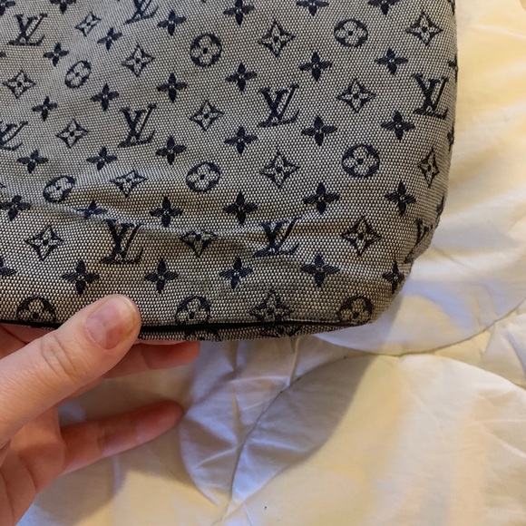 Navy and Gray Louis Vuitton Tote - Picture 9 of 11